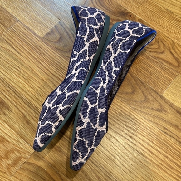New Rothy’s the Point Violet giraffe slip on flares women’s size 10.5 purple - Picture 6 of 11